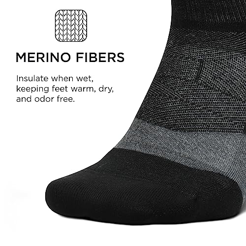 Image of Feetures Merino 10 Cushion Quarter Sock Stripe