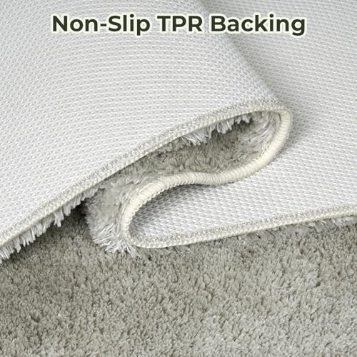 Tapis moelleux à poils longs ne perd pas ses poils antidérapant