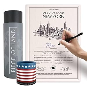 happylandgifts® Trozo de Terreno Real – NUEVA YORK | Un obsequio único para la familia y los amigos | Certificado personalizado de Propietario del Terreno | Ideas de regalos para Nueva York