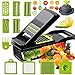 Vegetable Chopper Slicer, Food Chopper D L D Onion Dicer Veggie Slicer Cutter with Multi-Functional Interchangeable Blades Cheese Grater for Garlic Carrot Potato Tomato Fruit Salad