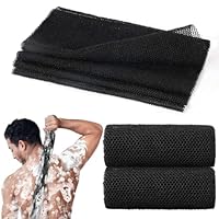 Aomig Afrikanischer Netz Schwamm 2Pcs Badeschwamm Duschschwamm Körper Wäscher Bath Shower Luffa Schwamm Rückenschrubber Körperpeeling Netz Peeling Schwamm Body Scrubber Damen Herren Kinder 30*80cm (A)