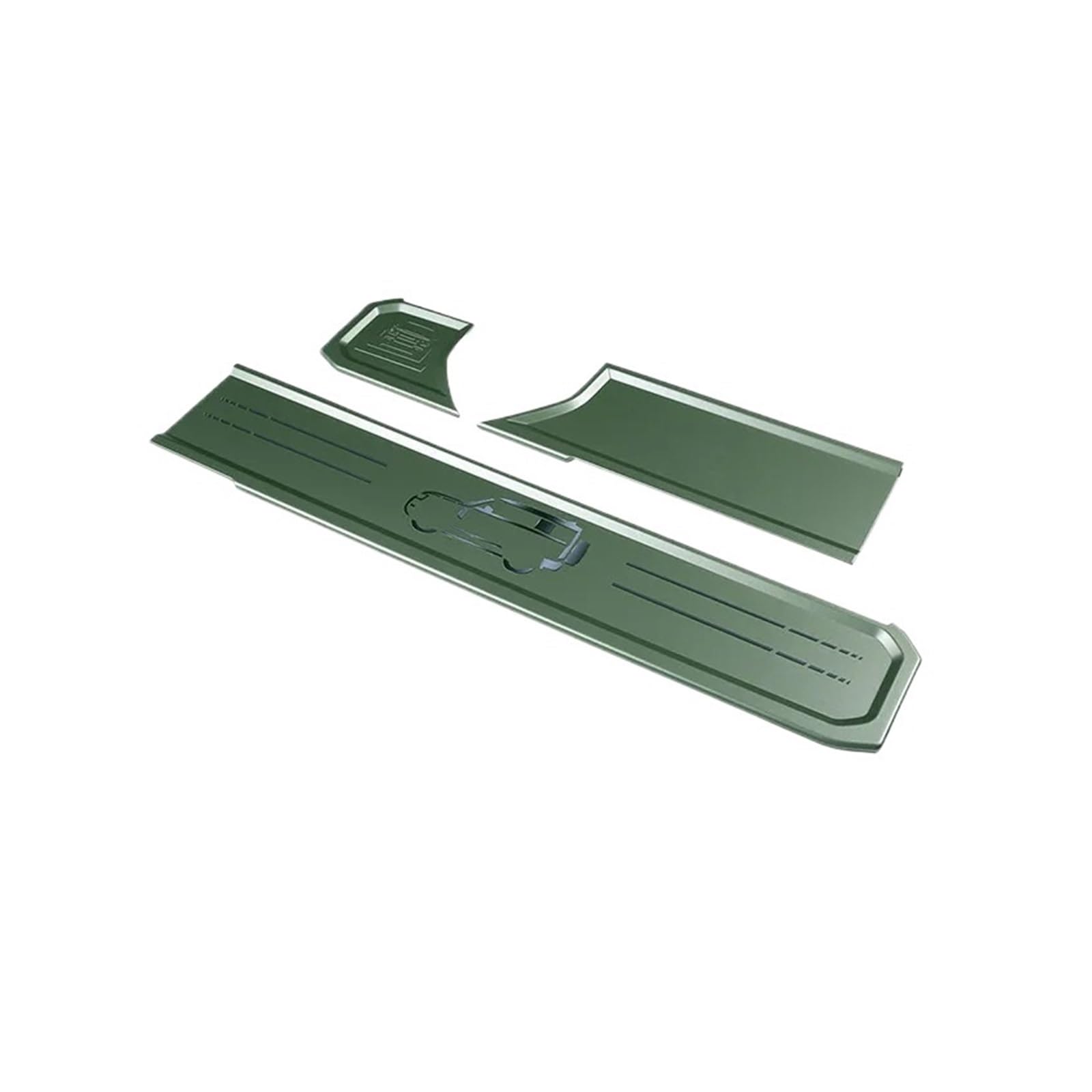 Naklejka dekoracyjna na panel deski rozdzielczej samochodu kompatybilna z Land Rover Defender 90 110 2020-2023 ABS czarny Akcesoria do wnętrza samochodu(Style B-green)