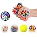 Fansteck 4pcs Pelota Antiestrés, Fortalecedores de Mano, Powerball, Efecto Fluorescente, Juguetes Antiestrés, Bola Antiestrés, Squishy, Stress Reliever Alivia Estrés de Muñeca Mano Dedo