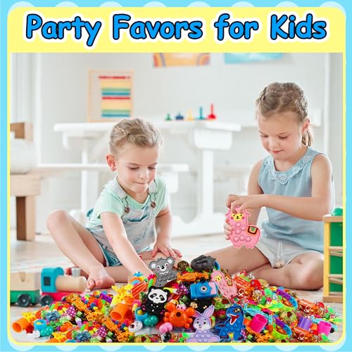 Kiss Monkey 640 PCS Multicolor Party Favors for Kids, Fidget Toys, Stress Relief, Focus, Treasure Box Toys, Birthday Gifts, Prize Box Toys, Goodie Bags, Pinata Stuffers, Carnival Prizes