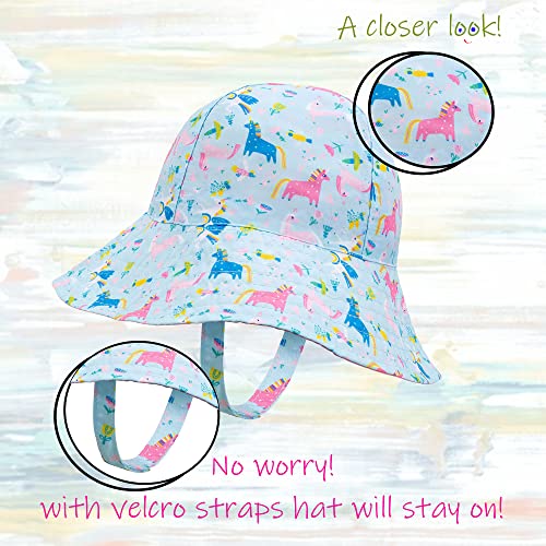 PEAK 2 PEAK Kids Boys and Girls, Baby Swim Unicorn Hat and Booties Set, Sun Protection UPF 50+ - Age 0-12 Months2
