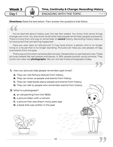 2nd Grade Social Studies: Daily Practice Workbook | 20 Weeks of Fun Activities | History | Civic and Government | Geography | Economics | + Video ... Each Question (Social Studies by ArgoPrep) - Image 11