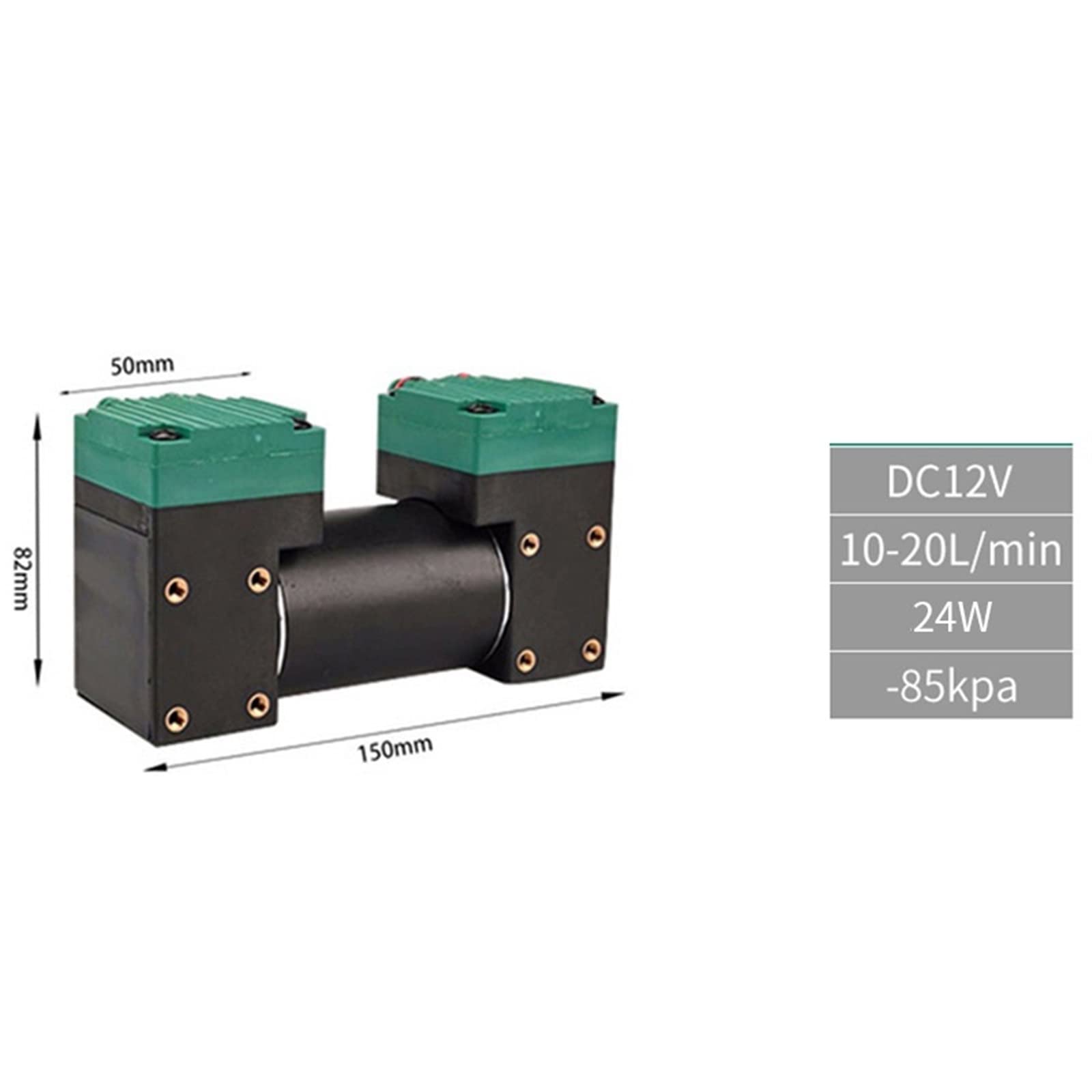Pompa for vuoto CC in miniatura DC12V Pompa for vuoto a membrana senza olio ad alta pressione negativa Pompa for aria for strumenti di bellezza utilizzato nell'industria chimica, spray