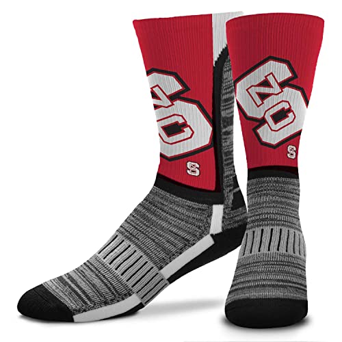 FBF Youth State and University Socks, College Apparel Crew Socks for Boys and Girls with School Logo (NC State Wolfpack - Red, Youth One Size)
