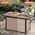 Nuu Garden 43" Propane Fire Pit, CSA-Listed Outdoor Fire Pit Table, 50000 BTU Gas FirePit with Lid, Glass Wind Guard, Glass Beads, 2-in-1 Rectangular FirePit for Outside Backyard Patio, Light Brown