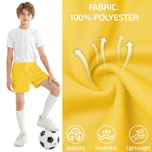 Dreammonkey Shorts de basquete atléticos de futebol para meninos e meninas tamanhos 2 a jovens, Amar