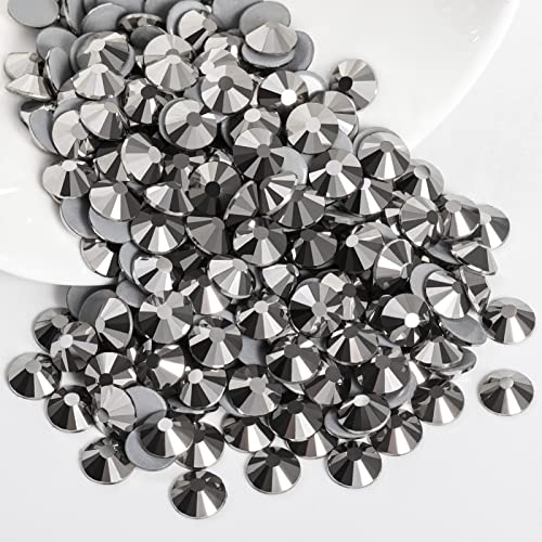 Beadsland Hotfix Rhinestones, 2880pcs Flatback Crystal Rhinestones for Crafts Clothes DIY Decoration Hematite, SS10, 2.7-2.9mm - Image 2