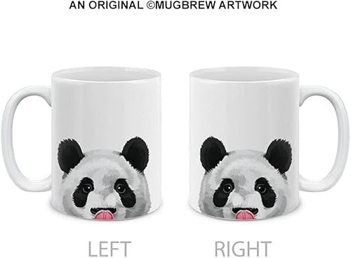 Miniatura 5 de MUGBREW Taza de té de cerámica linda de la taza de café del panda rojo, 11 oz