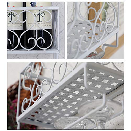Soporte metálico para botellas y copas negro miniatura 4
