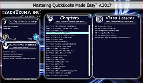 image for TEACHUCOMP Video Training Tutorial for QuickBooks v. 2017 Product Key 