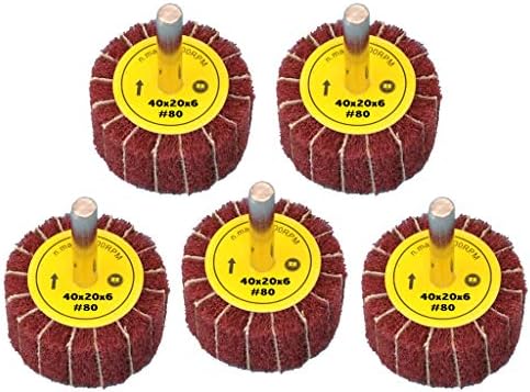 5 Stück Fächerschleifer 40x20 Mm Mit Vlies-Gewebekombination, Körnung 240, 6-mm-Schaft – Ideal Für Feinschliff, Entgraten Und Strukturieren