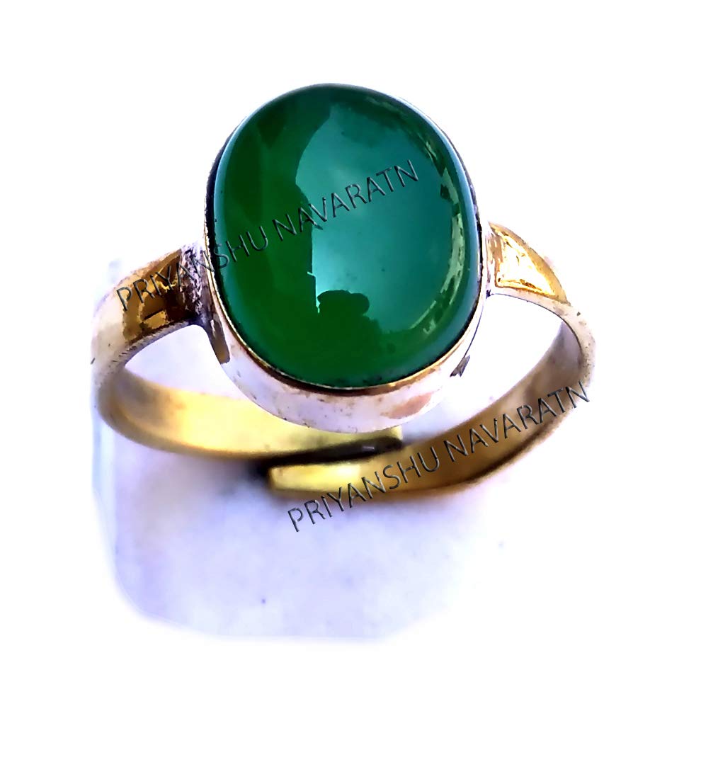 Priyanshu Navratn Lab Certified Green Sulemani 7.25-9.00 Ratti * 100% Natural Adjustable * Ring * Agate Sulemani Hakik Gemstone AAA Quality for Men Women (B085N111QB) Amazon Price History, Amazon Price Tracker