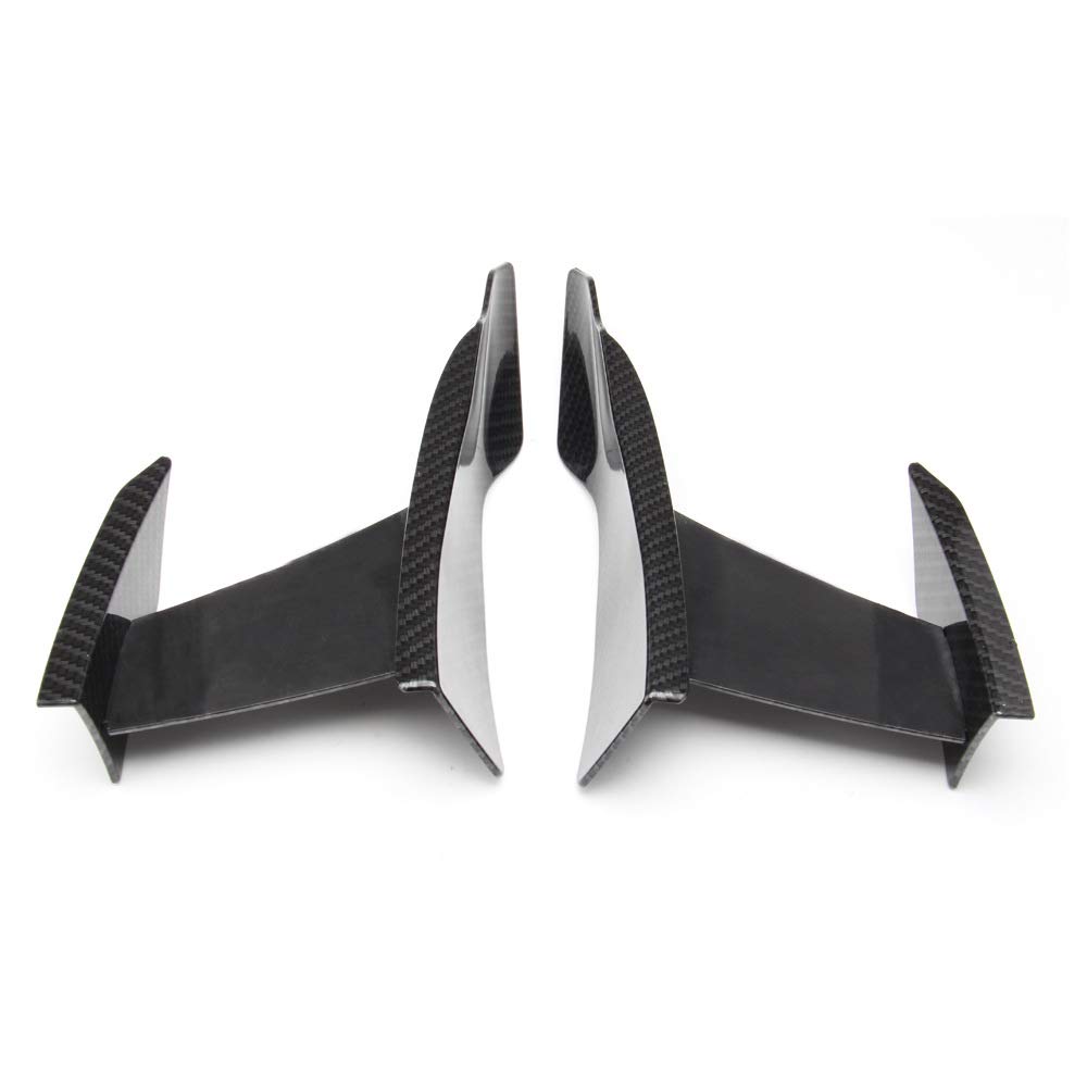 Labbro Separatore Paraurti Universale Effetto Carbonio - Alette Corpo Canards Per Auto (7329)