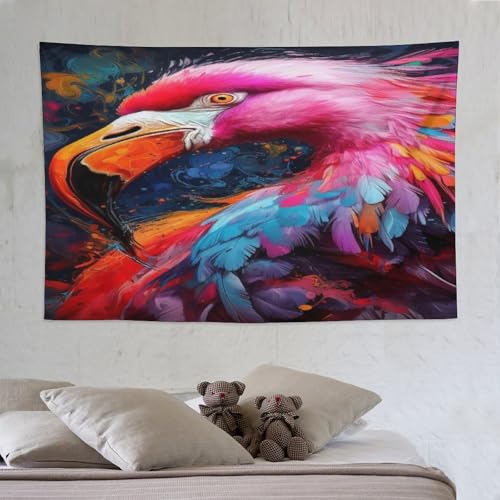 Tapisserie flamant de sceau 3D pour salon et chambre à coucher cocon