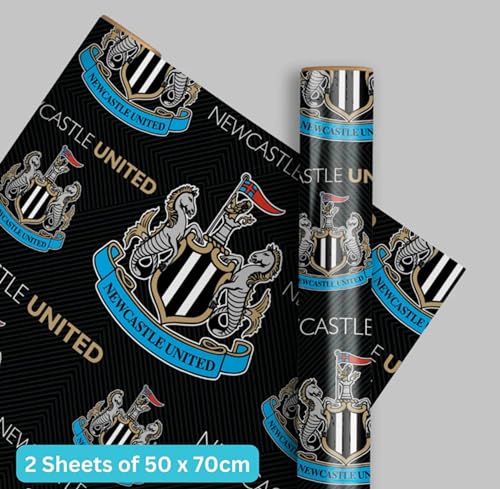 danilo promotions limited newcastle united fc wrapping paper 2 sheets 2 tags newcastle united football gift wrap