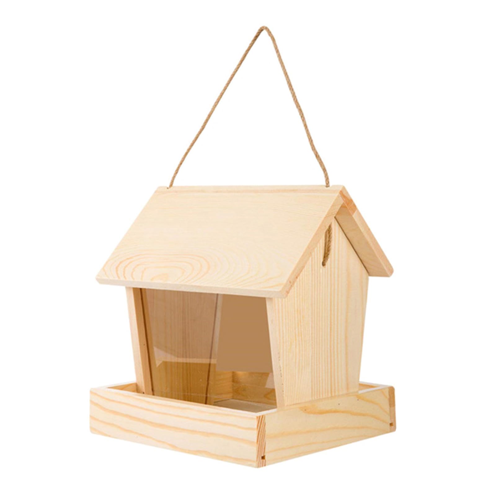 Mangiatoia Per Uccelli Da Esterno Con Funzione Di Blocco – Retrattile, Capacità 1kg, Marrone, Per Birdwatching In Giardino