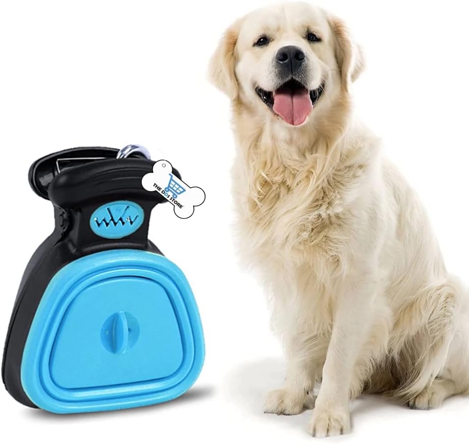 THE DDS STORE Portable Pet Pooper Scooper for Dog Cat Poop Scoop, Easy to Use Handheld Animal Waste Picker with Poo Bag Dispenser and 15 Waste Bags