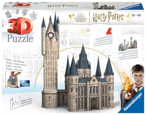 Ravensburger - Puzzle 3D, Torre Astronomica di Hogwarts, Harry Potter, Puzzle per Adulti e Ragazzi 10+ Anni, Idea Regalo, Modellismo, 615 Pezzi
