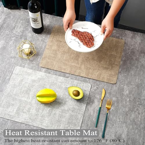 Sets de table en similicuir (lot de 4) imperméables pour table