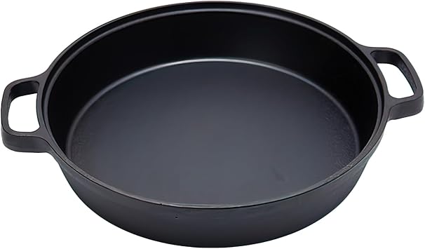 YYMIYU Extra Large Pre-Seasoned Cast Iron Skillet - Dual Assist Handles - Use in the Oven, on the Stove, on the Grill,Commercial or Over a Campfire 24 Inch