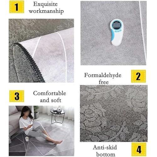 Tapis de bureau sol gris confortable et durable en 40x60 cm - 3
