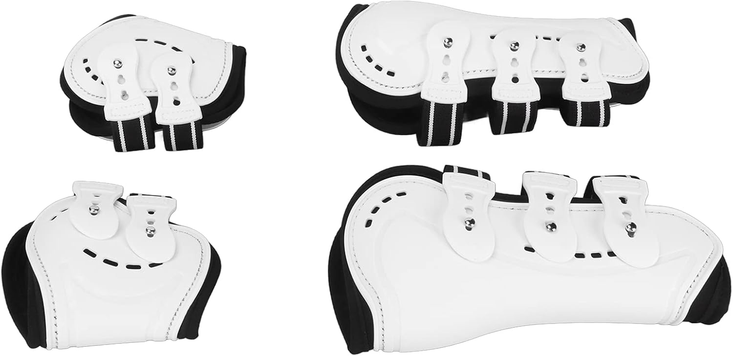 VINGVO Splint Boots for Horses, Fly Boots for Horses Set of 4 Secure Leg Protection Standing Wraps for Horses Open Front Jumping Tendon Horses Boots for Riding Shock Absorbing Jumping