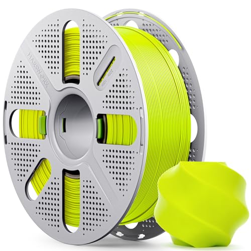 MarsWork PLA Basic Pre-Dried Filament with Quick-Swap Reusable Spool 1kg (2.2lbs) 1.75mm 3D Printing Filament Compatible with Bambu Lab 3D Printers Bright Green