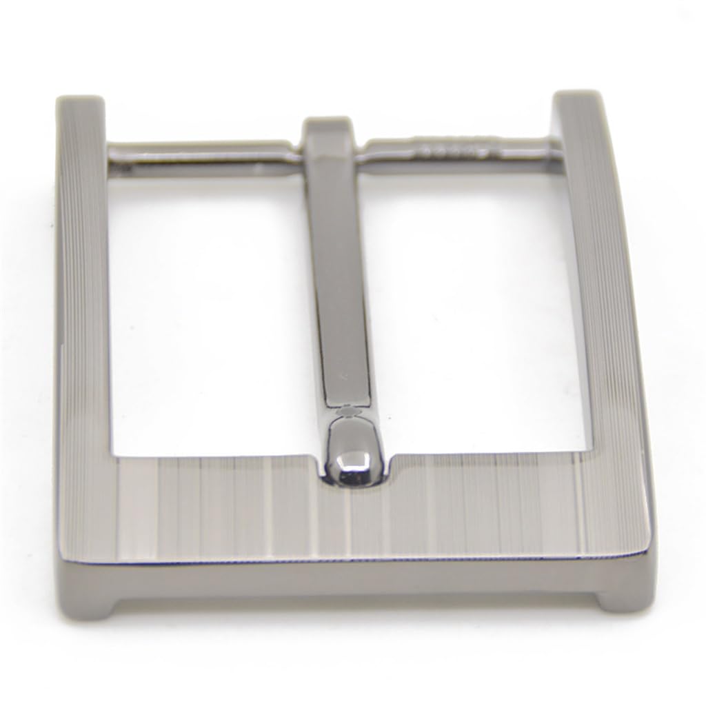 Cabeza de cinturón cuero for hombre, hebilla aleación Zinc, láser, 40mm, cabeza cuadrada duradera