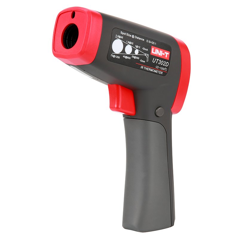 UNI-T UT302D+ Termómetro Infrarojo, 20:1 Proporción con Láser Dual, -32° C-1100° C/-25.6° F-2012° F