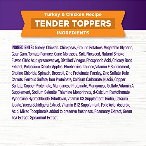 Image of Wellness Tender Toppers (Previously Bowl Boosters), Grain-Free Natural Dog Food Toppers or Mixers, Made with Real Meat (Turkey & Chicken, 2-Pound Bag) (Pack of 2)
