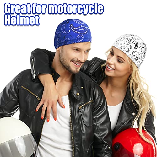 6 Pcs Men Cooling Skull Cap Helmet Liner Sweat Wicking Beanie Head Wrap Bicycle Cycling Running Hat