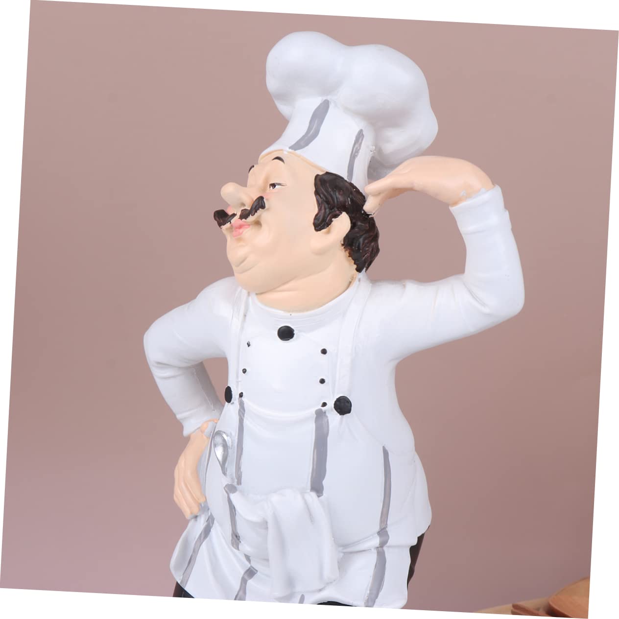 Zerodeko Ornamento dello Chef in Resina a Forma di Statuetta Europea, Decorazione Stabile per Cucina, Casa, Ristorante e Pasticceria, Figurina Divertente da Collezione per Tavolo