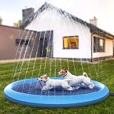 Piscina para Perros de 170 cm, Tapete para Rociadores, Piscina para Perros para Mascotas,...