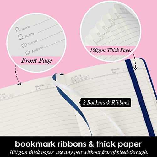Image of NIRMIRO Pocket Notebook Journals, 3 Pack Mini Small Notebooks for Work