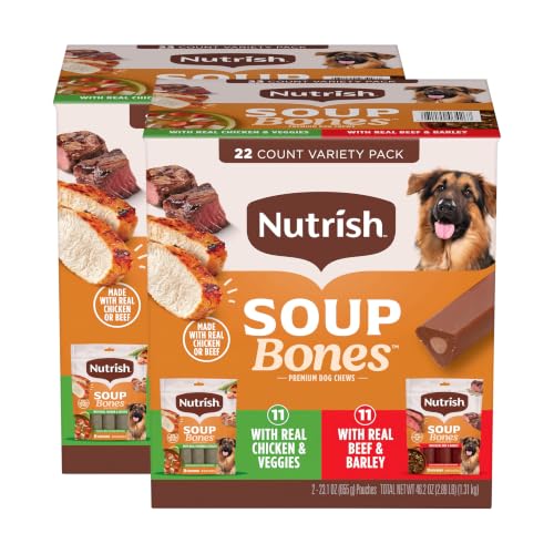 Nutrish Rachael Ray Soup Bones Long Lasting Dog Chews Variety Pack, 22 Count (Pack of 2) - image 1