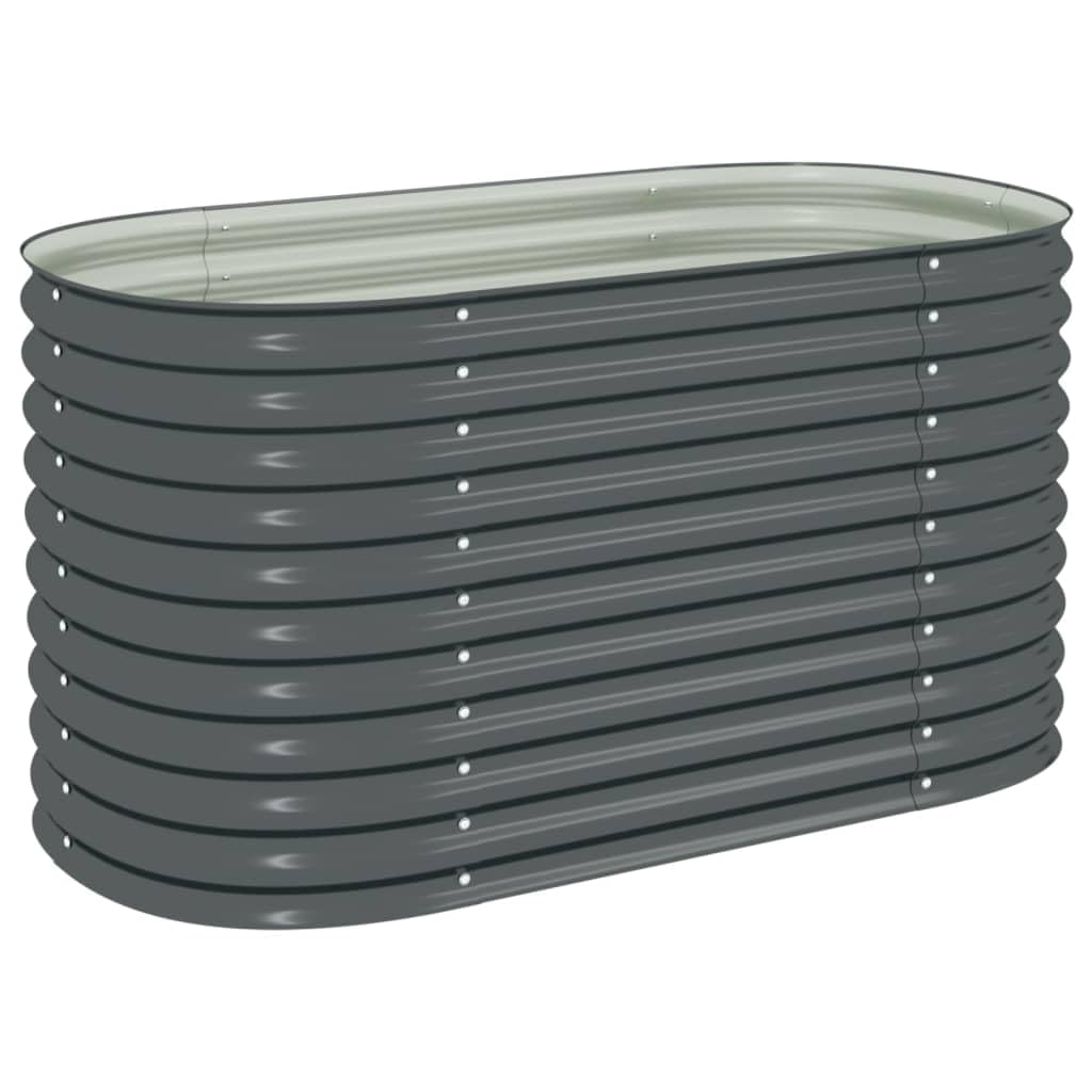 vidaXL Garden Raised Bed 160x80x81 cm Galvanised Steel Grey โ image 1