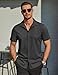 COOFANDY Mens Short Sleeve Button Down Wrinkle Free Dress Shirts Summer Business Casual Shirt Black