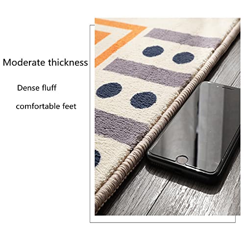 Tapis chambre adulte abstrait bleu et jaune 40x60cm pour couloir - 6