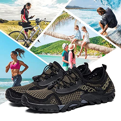 Image of SOBASO Water Shoes Women Men Quick Drying Swim Beach Aqua Shoes for Water Sport Diving Hiking Sailing Travel