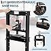 12 Ton H Frame Hydraulic Shop Press,Heavy Duty Garage Floor Press with Adjustable Height Stamping Plates,Built in Relief Valve for Bending Straightening Bearings u Joints Car Repair Professional Use