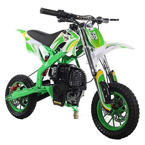 X-PRO 40cc Mini Dirt Bike Pit Bike Dirt Bikes Gas Power Bike Off Road Motorcycle,Green