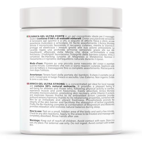 Arnica Gel Ultra Forte 550ML Arnica Per Cavalli Uso Umano 98% Crema Recupero Dolori Muscolari E Articolari Cervicale E Mal Di Schiena Con Magnesio E Melatonina Ideale Per Massaggi, Rapido Assorbimento - 7