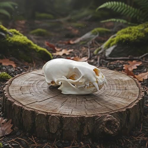 Image of Taxidermy Real Animals Skull Decor - Model Animals Bones Specimen,Taxidermy Supplies for Science Education,Collection (Mink Skull)