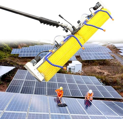 Telescopic Solar Panel Cleaning Brush - Electric Window & Glass Cleaner, Extendable Water Brush Tool for Efficient Outdoor Cleaning & Maintenance