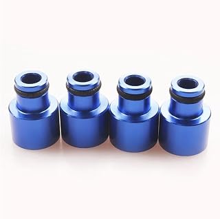 4Pcs Fuel Injector Top Hat Adapters Compatible with Honda Civic Integra B/D Series B16 B18 D16Z D16Y(Blue)