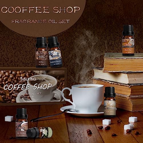 Image of SALKING Coffee Shop Fragrance Oils Set, Essential Oil for Diffuser for Home